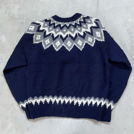 L.L.Beanジップノルディックニット