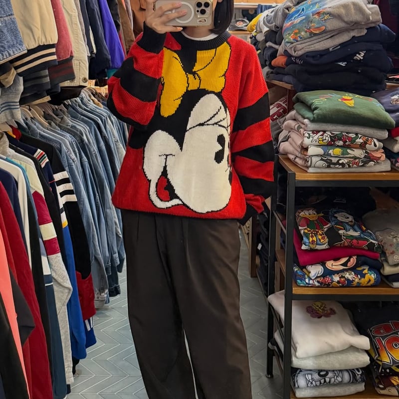 ミニーマウス 全面ニット | CUSTOM FEVER