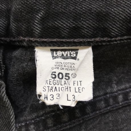 USA製 Levi's505  W33×L34 ブラック