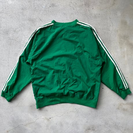 90s adidas ロゴ刺繍ナイロンプルオーバー