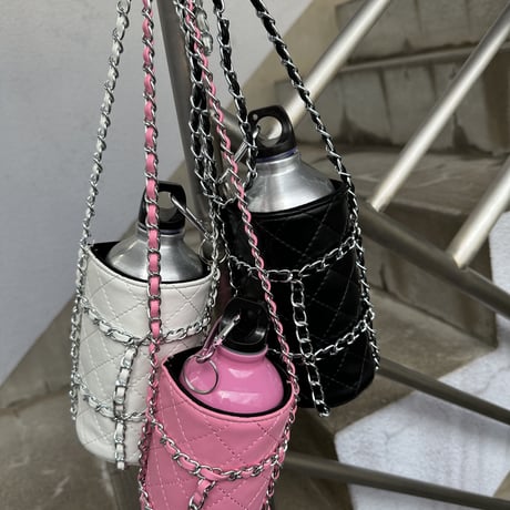 Quilted bottle holder bag