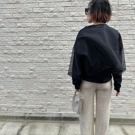 organza cropped top