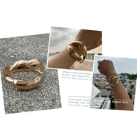 Gold lip bangle