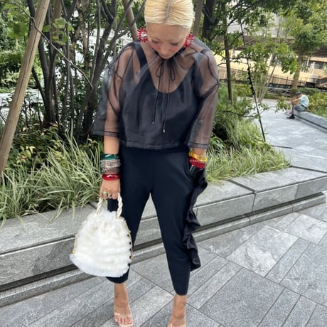 organza cropped top