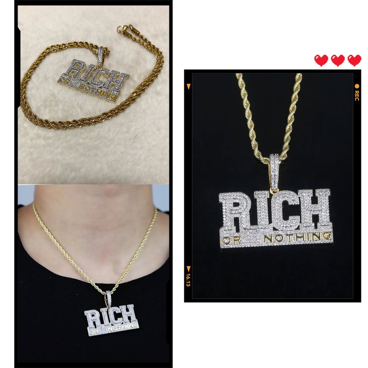 Bling bling RICH necklace | burself