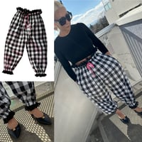Gingham balloon pant