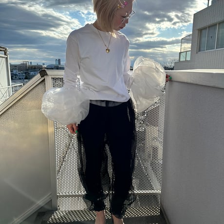 Removable big  cuff tee