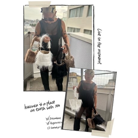 DIR69 x burself faux fur bucket bags