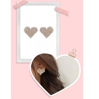 Bling heart earrings