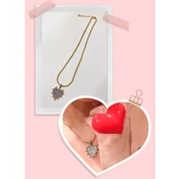 Rock heart combi necklace
