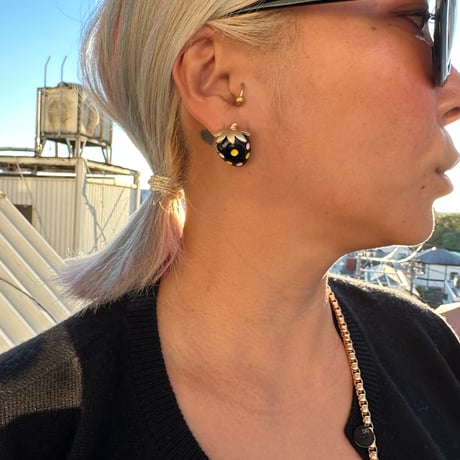 Black strawberry earrings