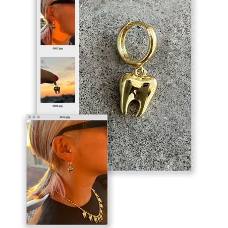 teeth earring 片耳用