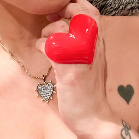 Rock heart combi necklace