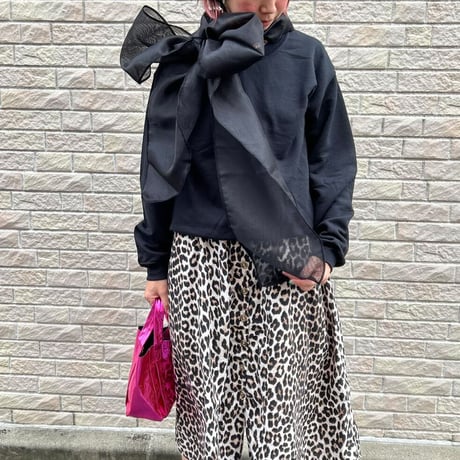 organza bow sweat tops