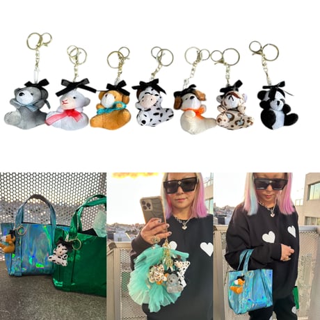 Mini animal charm w ribbon clip