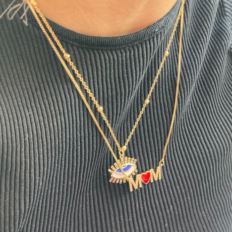 heart eye ／open eye necklace