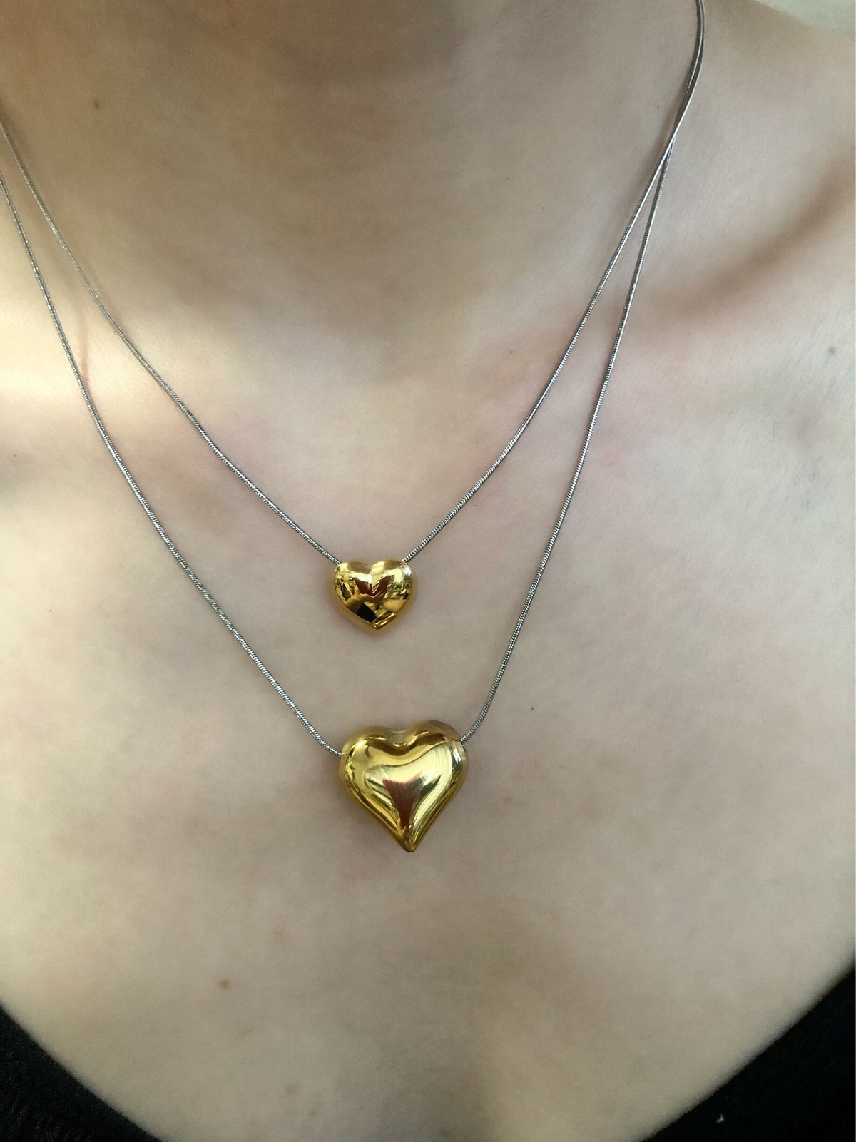 BI colored heart necklace / large | burself