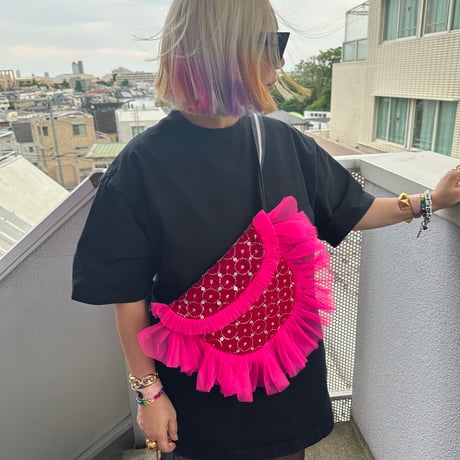 Tulle body bag by DIR69 x burself