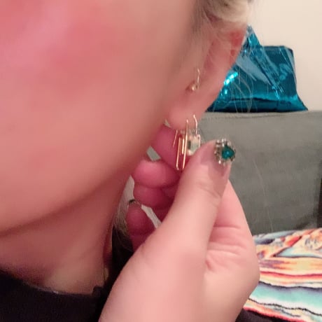 Clip style pierced earrings