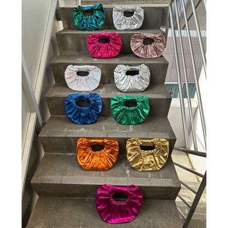 Gathered clutch bag
