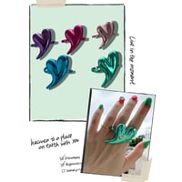 Double finger heart ring