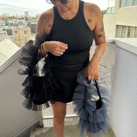 DIR69 x burself small tulle bag