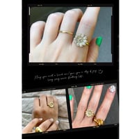 Gold flower ring