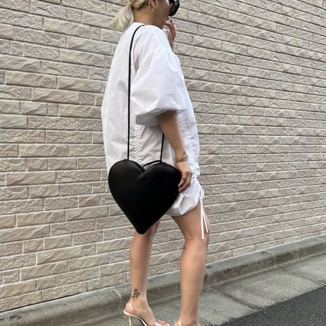 Black heart shape bag