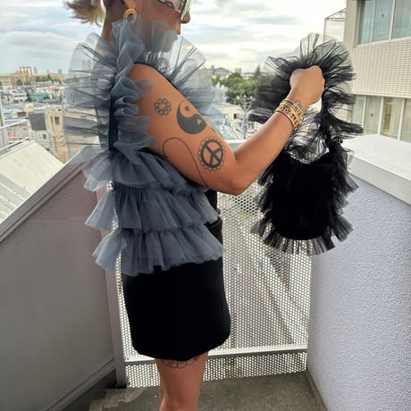 DIR69 x burself small tulle bag