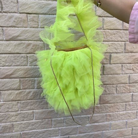 Wild flower ruffle tulle bag