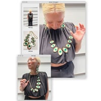 mirror eyes necklace