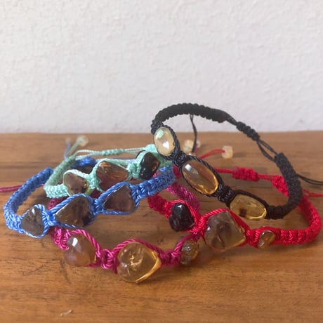 I♡MEXICO amber bracelet w3stones