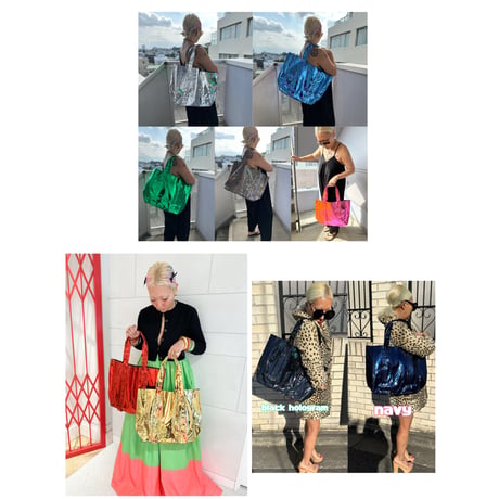 Mirror tote w long strap