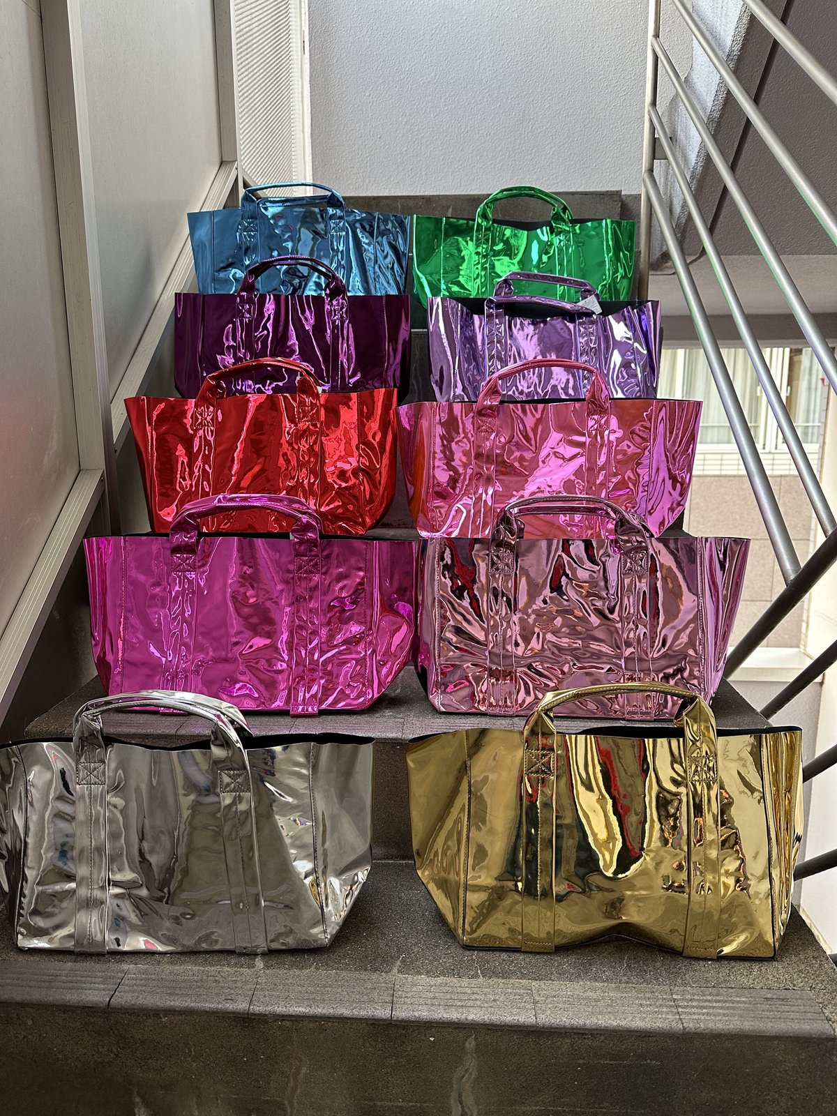 値下げ　burself mirror bucket LARGE 新品未使用 mirror tote Large | burself