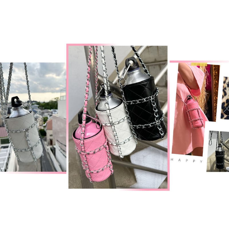 Quilted bottle holder bag | burself