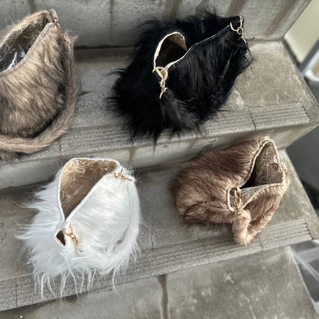 DIR69 x burself faux fur bucket bags
