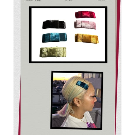 Velour ribbon clips