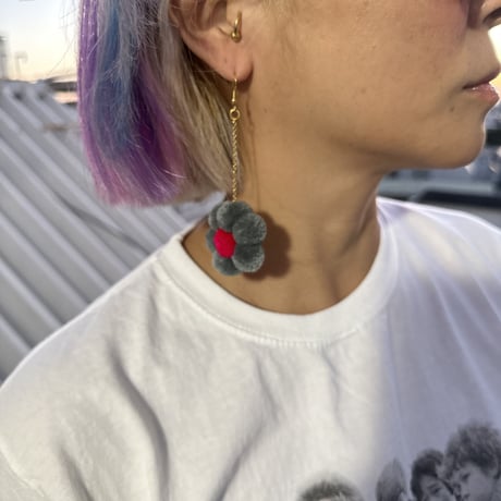 Colorful pompom earrings
