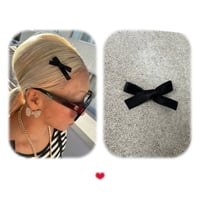 Tiny black ribbon clip