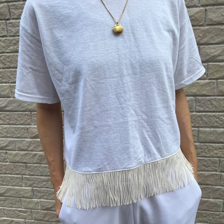 fringed hem cropped top