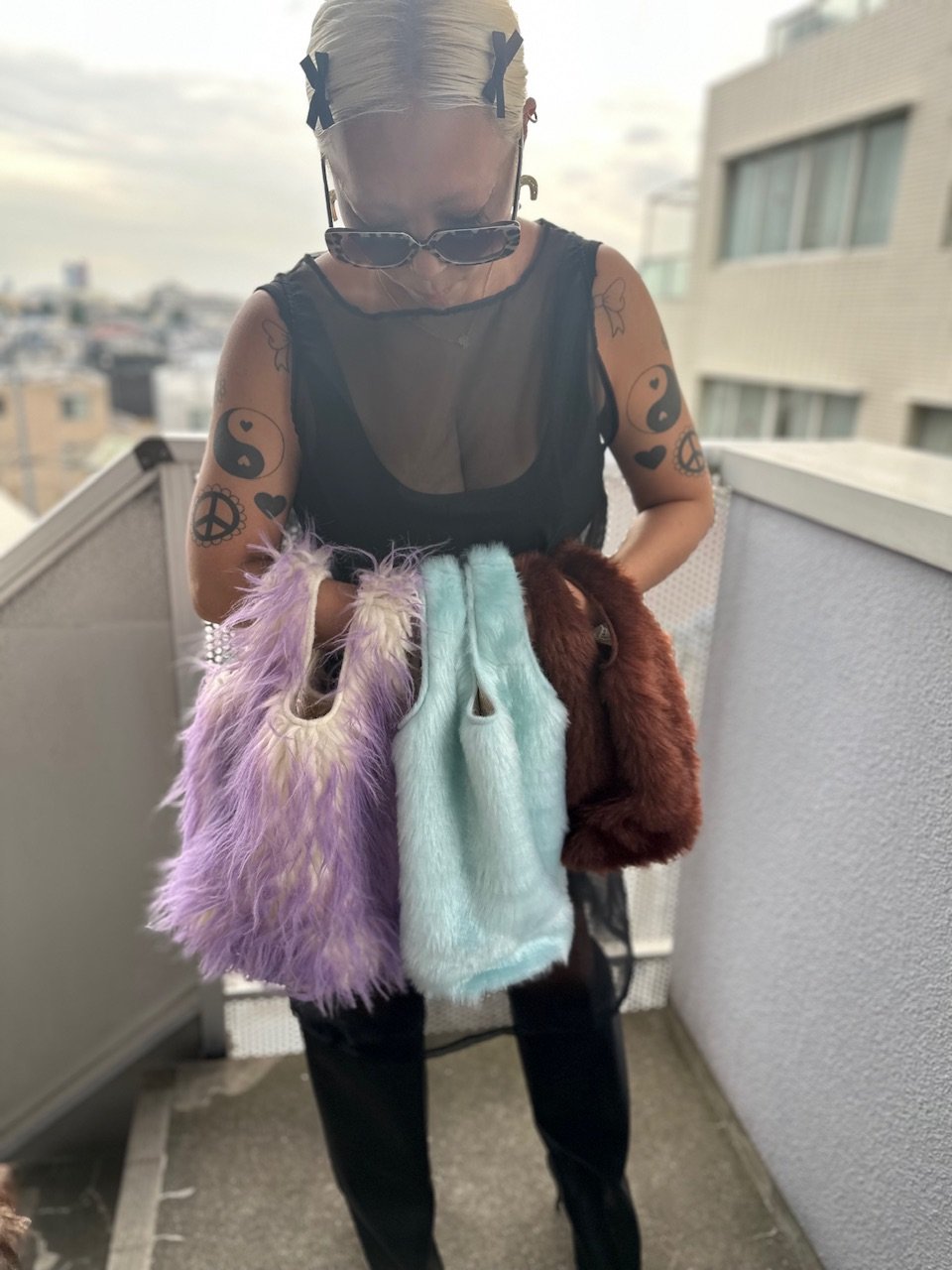 DIR69 x burself faux fur shopper | burself