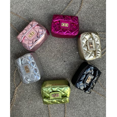 Mirror quilted mini bag