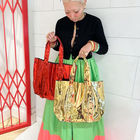 Mirror tote w long strap