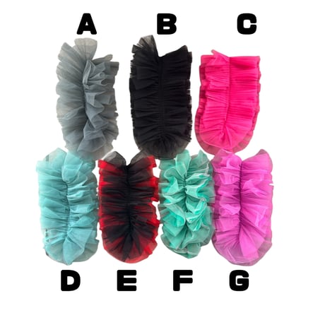 Frilled tulle brooch
