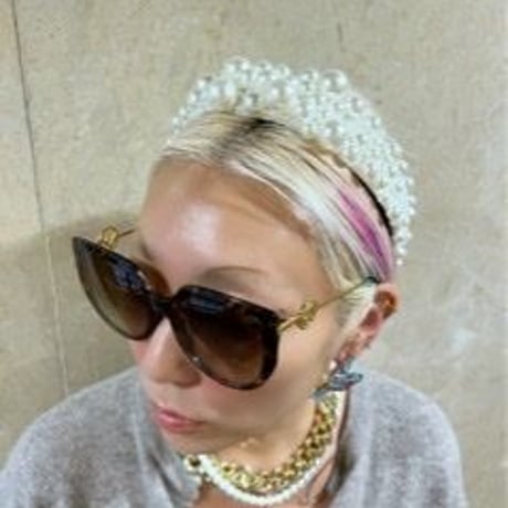 Chunky pearls headband