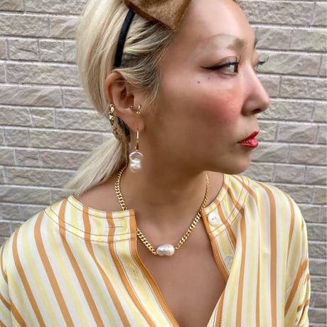 Baroque pearl chunky necklace