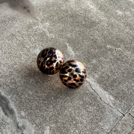 Leopard pattern /  necklace / earrings