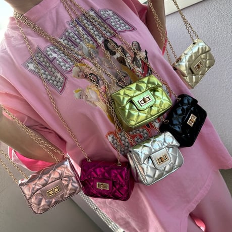 Mirror quilted mini bag