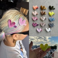 Mini velour heart clip