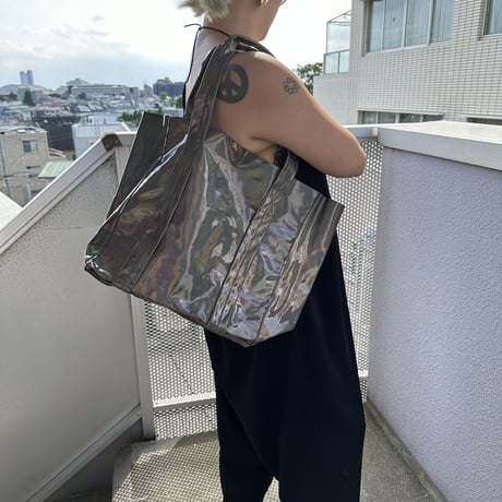 Mirror tote w long strap
